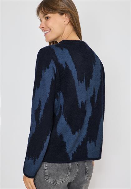 Gemusterter Pullover urban dark blue