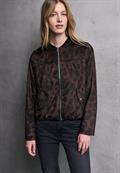 Gemusterter Velours Blouson dark auburn brown