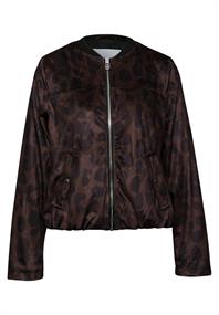 Gemusterter Velours Blouson dark auburn brown