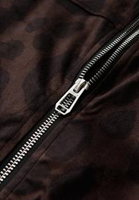 Gemusterter Velours Blouson dark auburn brown