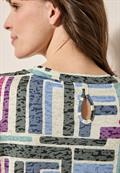 Gemustertes Ausbrenner-Shirt light alabaster white