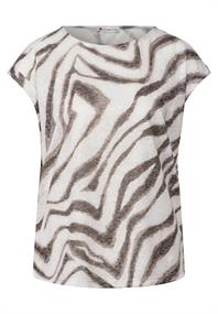 Gemustertes Ausbrenner-Shirt tumbled beige