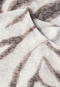 Gemustertes Ausbrenner-Shirt tumbled beige