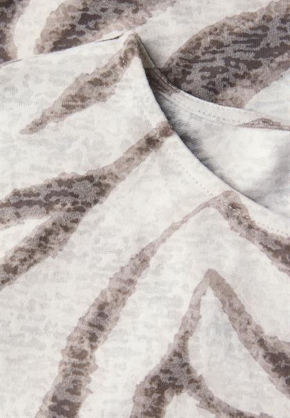 Gemustertes Ausbrenner-Shirt tumbled beige
