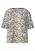 Gemustertes Batwing Shirt morning beige