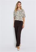 Gemustertes Batwing Shirt morning beige