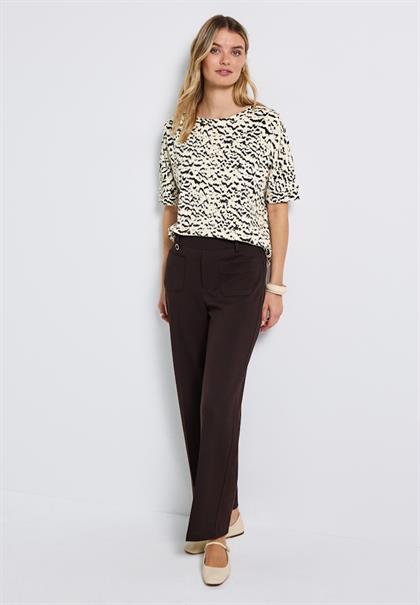 Gemustertes Batwing Shirt morning beige