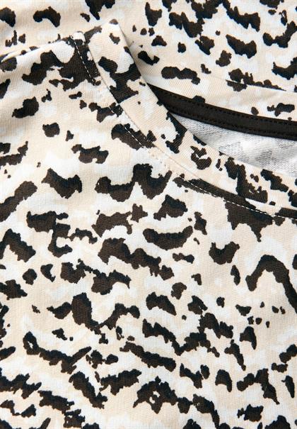 Gemustertes Batwing Shirt morning beige