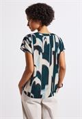 Gemustertes Blusenshirt tide blue