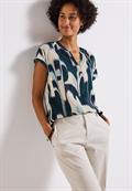 Gemustertes Blusenshirt tide blue