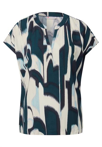 Gemustertes Blusenshirt tide blue