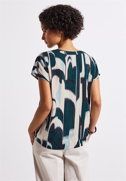 Gemustertes Blusenshirt tide blue