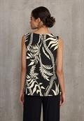 Gemustertes Blusentop black