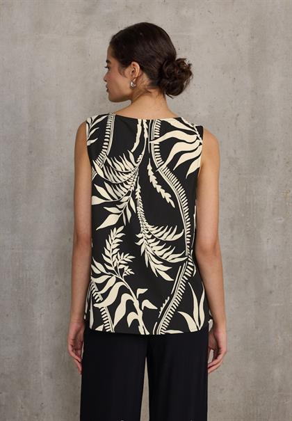 Gemustertes Blusentop black