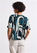 Gemustertes Crinkle Shirt tide blue