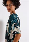 Gemustertes Crinkle Shirt tide blue