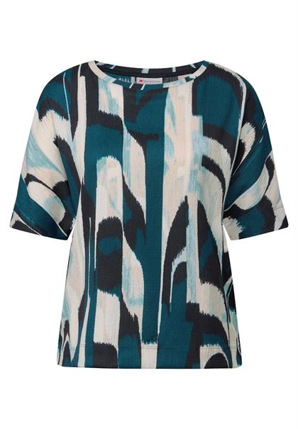 Gemustertes Crinkle Shirt tide blue