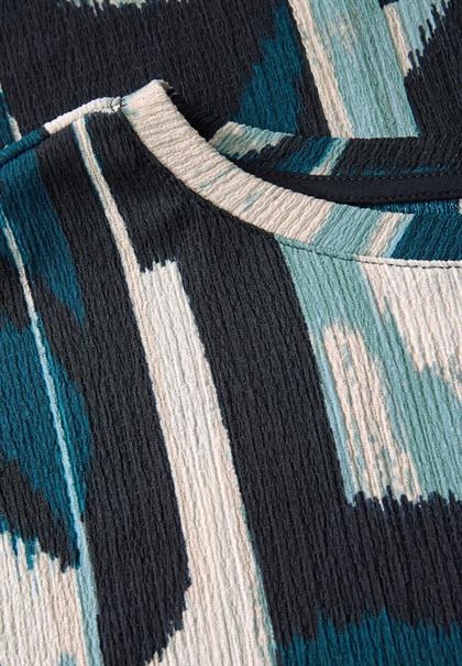 Gemustertes Crinkle Shirt tide blue
