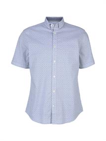 gemustertes Hemd white blue minimal design