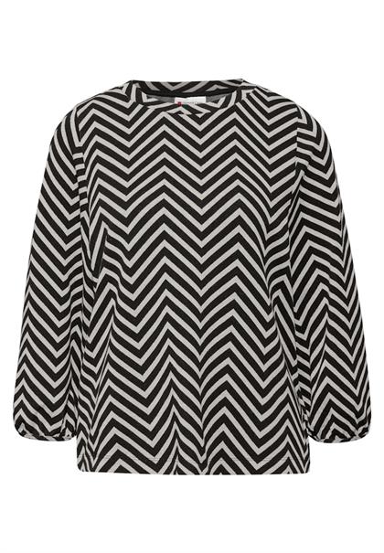 Gemustertes Jacquard Shirt black