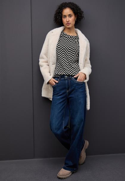 Gemustertes Jacquard Shirt black