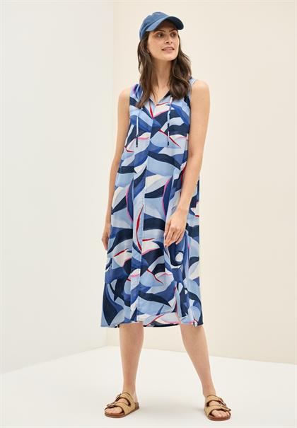 Gemustertes Kleid urban navy blue