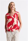 Gemustertes Materialmix Top glory red