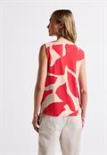 Gemustertes Materialmix Top glory red