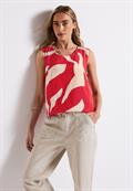 Gemustertes Materialmix Top glory red