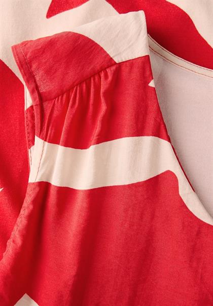 Gemustertes Materialmix Top glory red