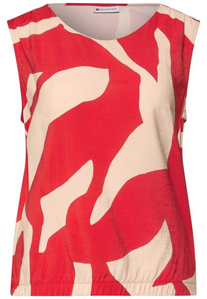 Gemustertes Materialmix Top glory red