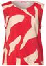 Gemustertes Materialmix Top glory red