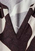 Gemustertes Maxi-Kleid fudge red