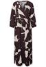 Gemustertes Maxi-Kleid fudge red