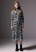 Gemustertes Mesh-Kleid flint grey