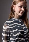 Gemustertes Mesh-Kleid flint grey