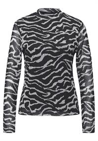 Gemustertes Mesh-Shirt flint grey