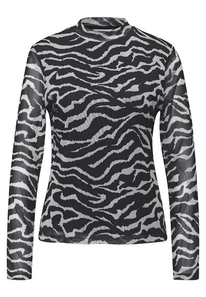 Gemustertes Mesh-Shirt flint grey