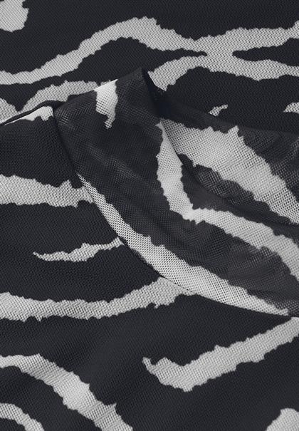 Gemustertes Mesh-Shirt flint grey