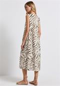 Gemustertes Midi-Kleid tumbled beige