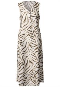 Gemustertes Midi-Kleid tumbled beige