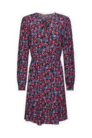 Gemustertes Minikleid pink