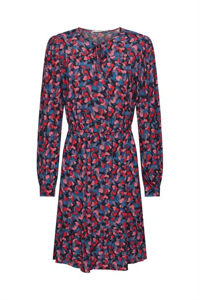 Gemustertes Minikleid pink