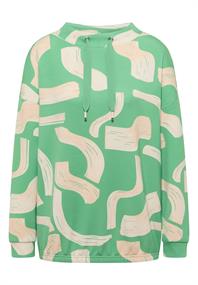 Gemustertes Shirt dark bamboo green