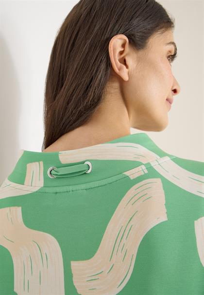 Gemustertes Shirt dark bamboo green