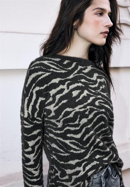 Gemustertes Shirt deep ash grey