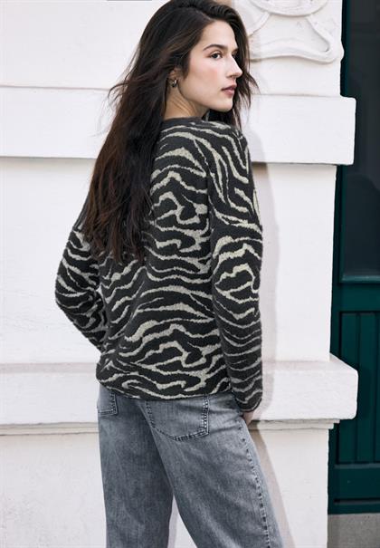 Gemustertes Shirt deep ash grey