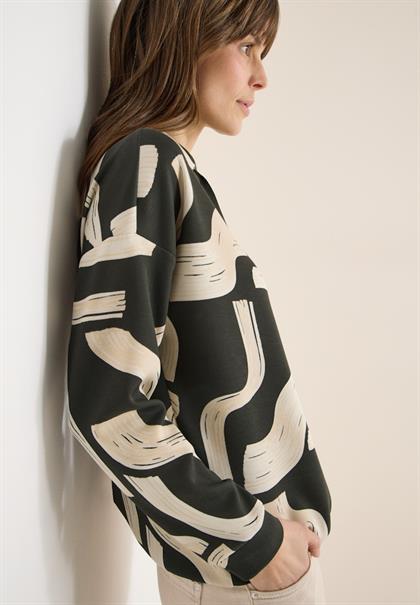 Gemustertes Shirt raw khaki