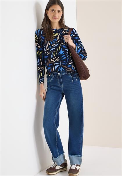 Gemustertes Shirt universal blue