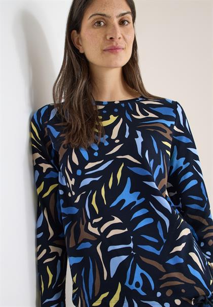 Gemustertes Shirt universal blue